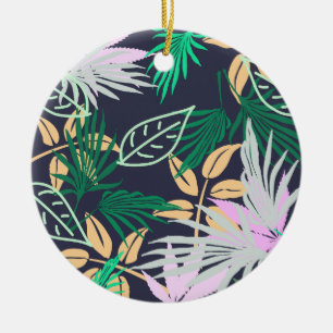 Décoration En Céramique Vibes tropicales Feuilles Plantes
