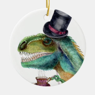 Décoration En Céramique Victorian Tyrannosaure