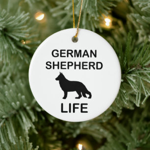 Décoration En Céramique vie de berger allemand