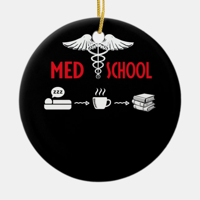 Décoration En Céramique Vie D'Un Étudiant Médicale (Devant)