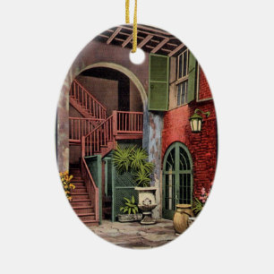 Décoration En Céramique Vieille Maison du Quartier Français