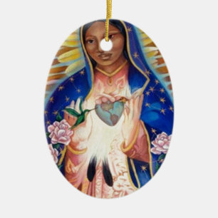 Décoration En Céramique Vierge Marie - notre Madame Of Guadalupe