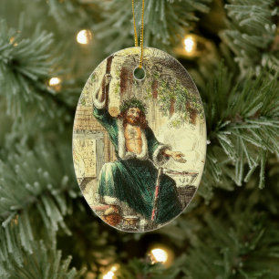 Décoration En Céramique Vintage Noël, Fantôme de Noël présent