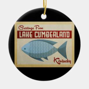 Décoration En Céramique Vintage voyage de poissons du lac Cumberland