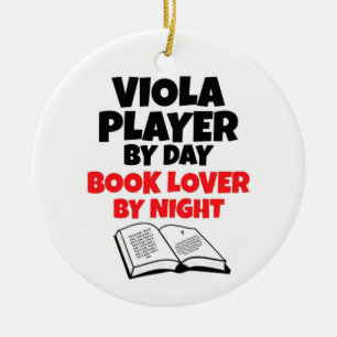 Décoration En Céramique Viola Player par Day Book Lover par nuit
