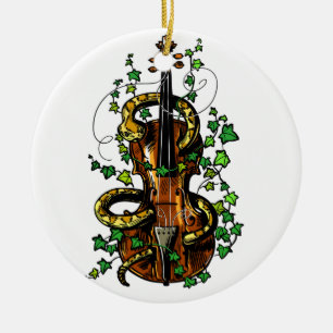 Décoration En Céramique Violon et serpent