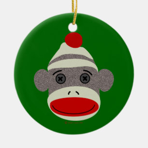 Décoration En Céramique Visage de singe de chaussette
