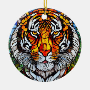 Décoration En Céramique Vitreaux de tigre