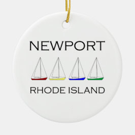 Décoration En Céramique Voiliers de Newport Île de Rhode