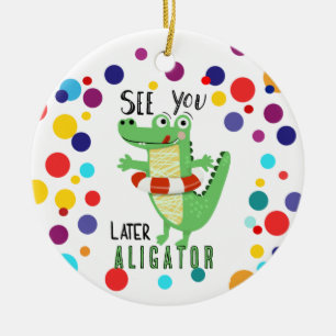 Décoration En Céramique voir vous plus tard alligator distance apprentissa