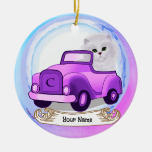 Décoration En Céramique Voiture Perse Chat