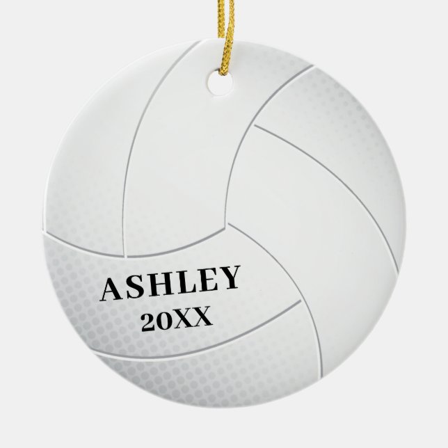 Décoration En Céramique Volley Ball Noël personnalisé (Devant)