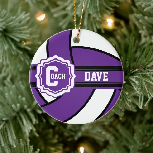 Décoration En Céramique Volley-ball violet | Coach (Arbre)