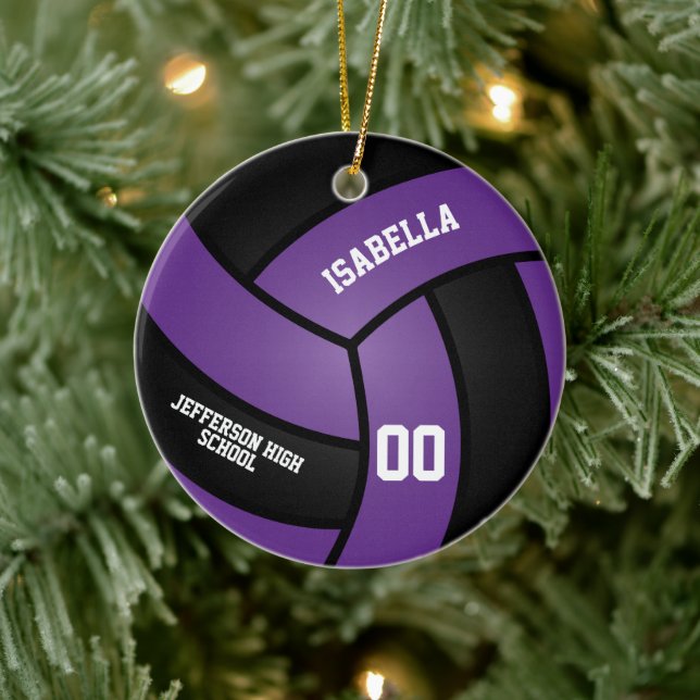 Décoration En Céramique Volley violet et noir (Arbre)