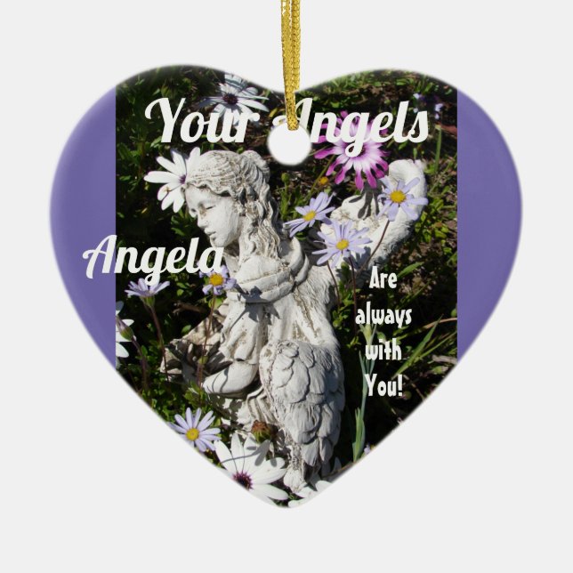 Décoration En Céramique Vos anges sont toujours avec vous Floral Angel (Devant)