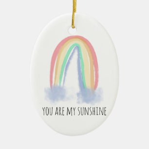 Décoration En Céramique Vous êtes mon eau de soleil aquarelle arc-en-ciel