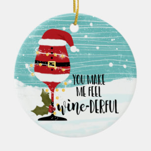 Décoration En Céramique vous me faites sentir le vin de noël drful vin drô