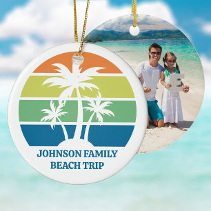 Décoration En Céramique Voyage sur l'île tropicale personnalisée avec phot