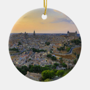 Décoration En Céramique Vue coucher de soleil sur Toledo Espagne