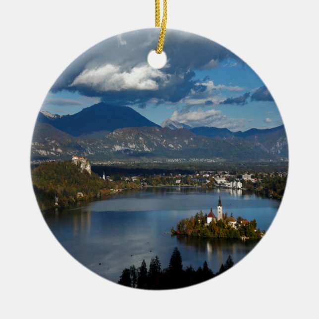 Décoration En Céramique Vue de lac saignée d'Ojstrica (Devant)