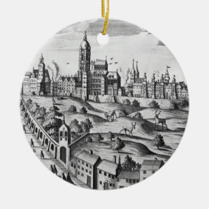 Décoration En Céramique Vue de Prague montrant le palais impérial et