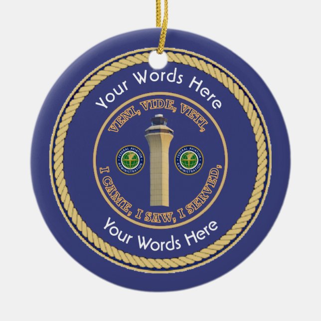 Décoration En Céramique VVV Universal Shield de la FAA (Devant)