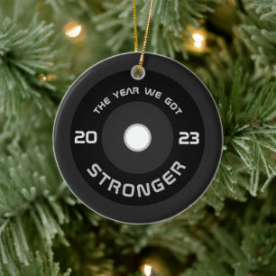 Décoration En Céramique Weightlifter barbell fitness vacances