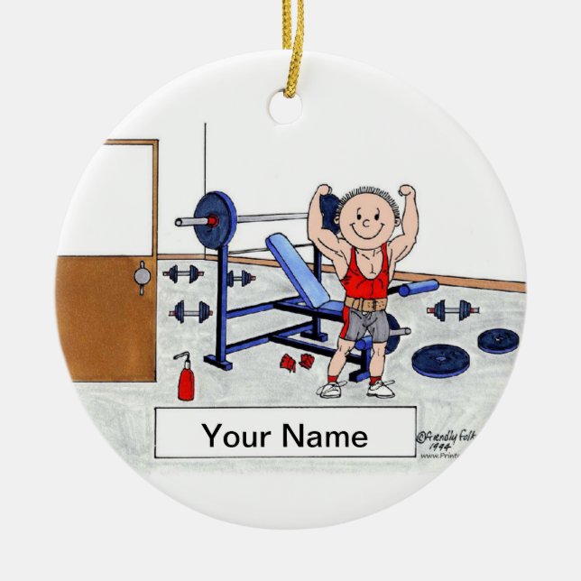 Décoration En Céramique Weightlifter - Homme (Devant)