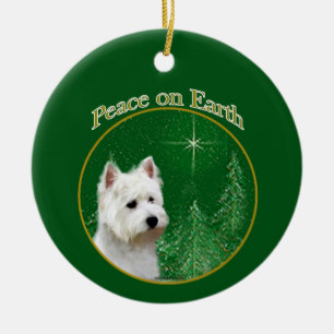 Décoration En Céramique West Highland White Terrier Peace