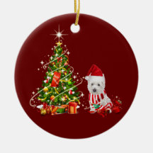 westie Avec Casquette Scaft Christmas