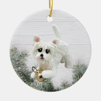 Décoration En Céramique Westie West Highland White Terrier