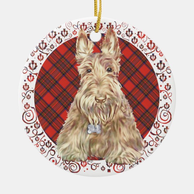 Décoration En Céramique Wheate Tartan (Devant)