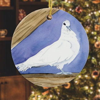 Décoration En Céramique White Dove in the Rafters (Friendly Beasts Series)