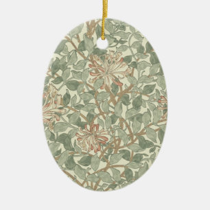 Décoration En Céramique William Morris Honeysuckle Vert Floral