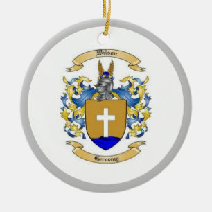 Décoration En Céramique Wilson Family Crest [allemand]