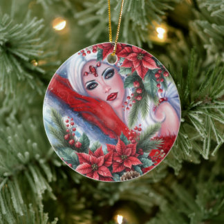 Décoration En Céramique Winter angel Christmas ornament