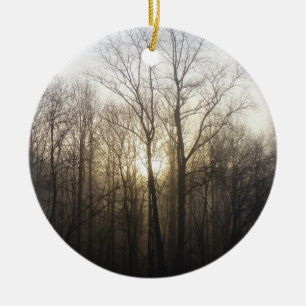 Décoration En Céramique Winter Fog Sunrise Nature Photographie