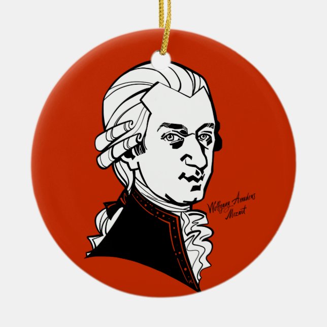 Décoration En Céramique Wolfgang Amadeus Mozart (Devant)