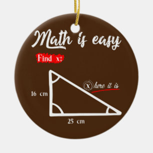 Décoration En Céramique Womens Triangle Géométrie Math Est Facile Trouve