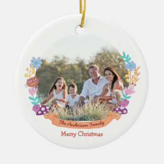 Décoration En Céramique Wonderland Dreamer fleurs wreath_white