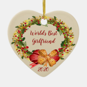 Décoration En Céramique World Best Girfriend Antique Wreath Noël