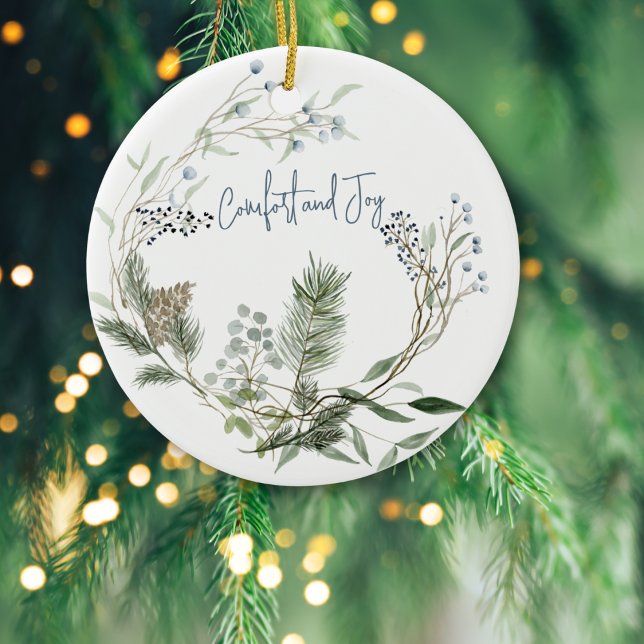 Décoration En Céramique Wreath de berry d'hiver (Créateur téléchargé)