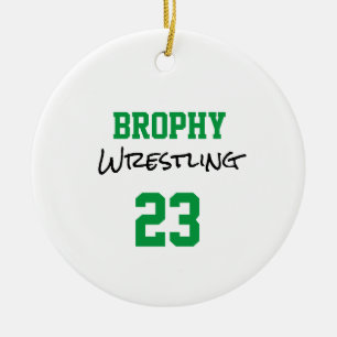 Décoration En Céramique Wrestling Sports SCHOOL Colors SPORT NUMÉRO ANNÉE