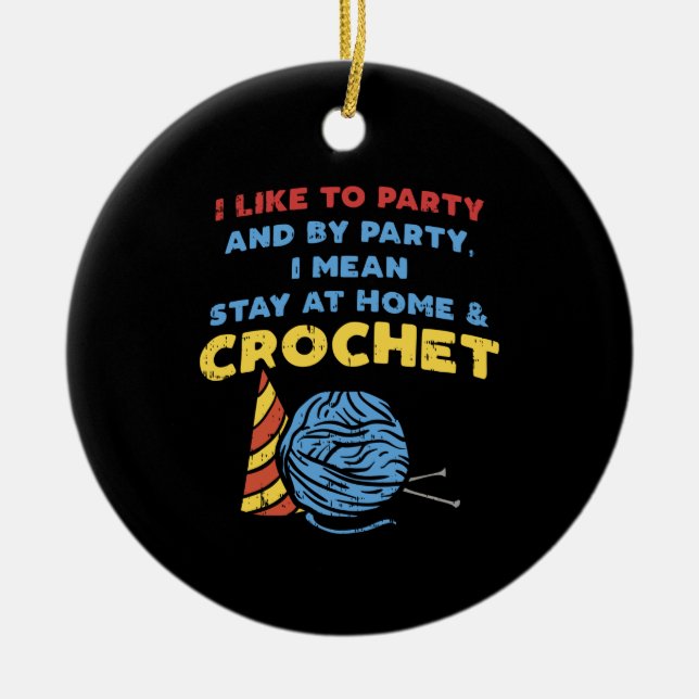 Décoration En Céramique Yarn crochet (Devant)