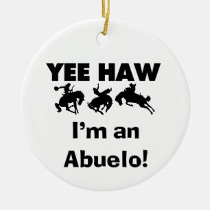 Décoration En Céramique Yee Haw Je suis un T-shirts et cadeaux Abuelo