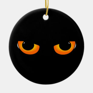 Décoration En Céramique Yeux de Chat Effrayants