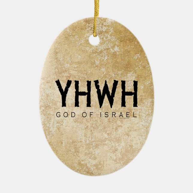 Décoration En Céramique YHWH (Jehovah) Dieu d'Israël (Devant)