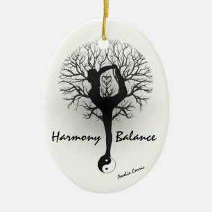 Décoration En Céramique Yin Yang, arbre de la vie, femmes, yoga
