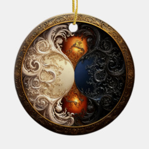 Décoration En Céramique Yin-Yang Hourglass