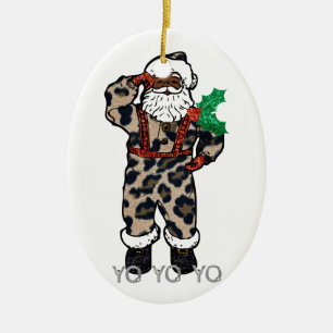 Décoration En Céramique yo black père Noël
